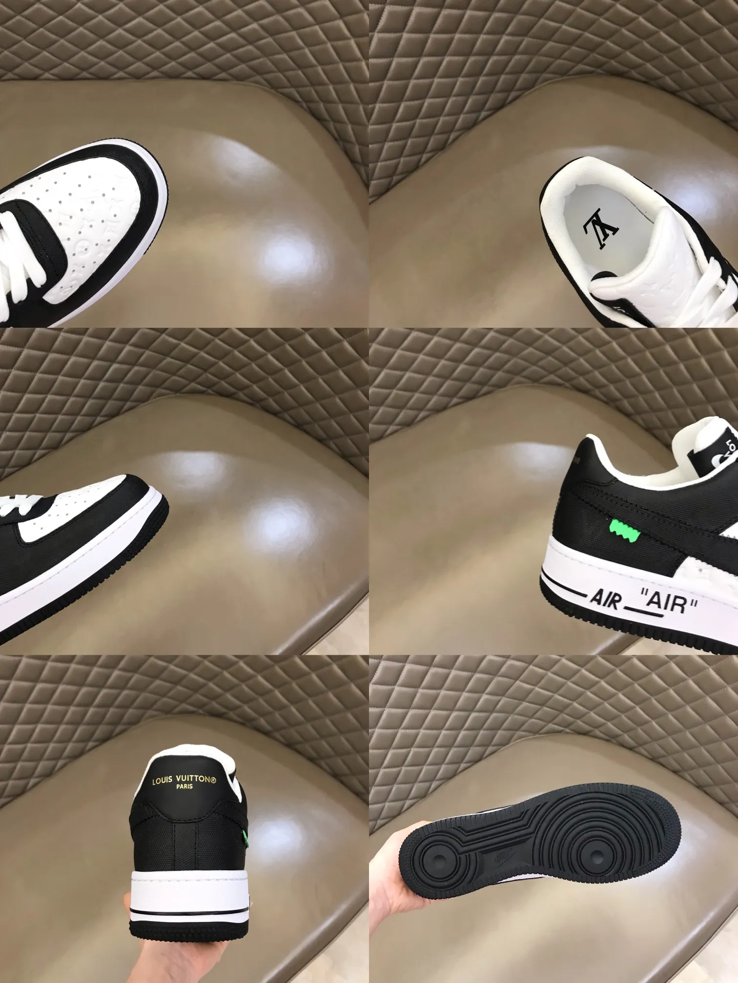 Men's shoes 💰p420 "*OUIS *UITTO*" x OFF-WHITE x Nike tripartite collaboration! Trendy and cool men's casual sports shoes with unrivaled color matching. The design idea basically continues the style of THE TEN. The Swoosh line and tongue label have a very familiar visual effect and are both fashionable and trendy! A must-have for fashionistas! The effect on your feet is absolutely stunning! Size: 38-45